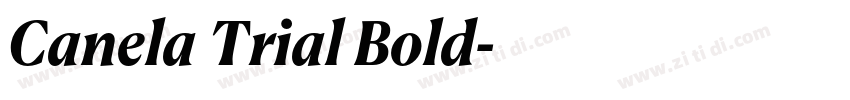 Canela Trial Bold字体转换